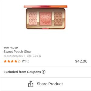 TWO FACED SWEET PEACH GLOW PALETTE